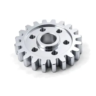 Decorative Nickel-Chrome Plating on a machined part